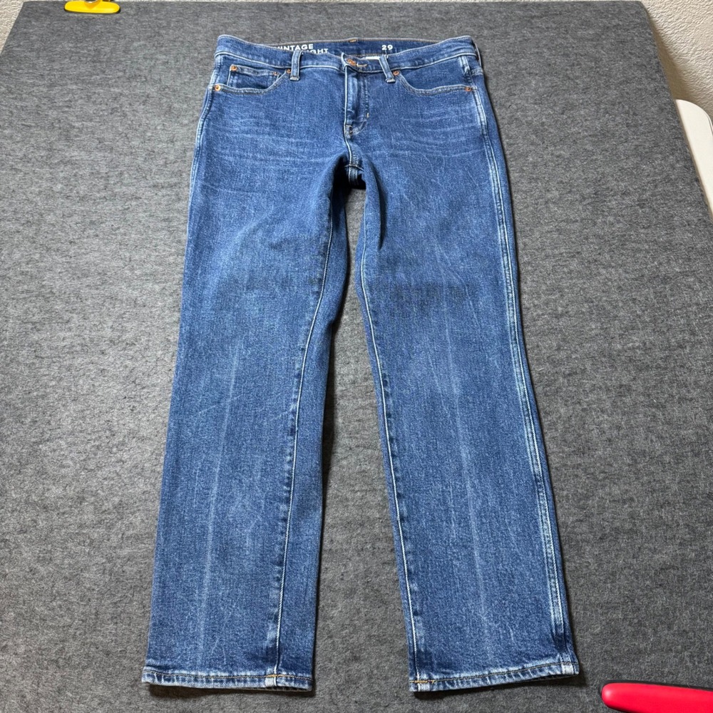 J.Crew Vintage Slim Straight Jeans Medium Wash Blue Denim Womens 29